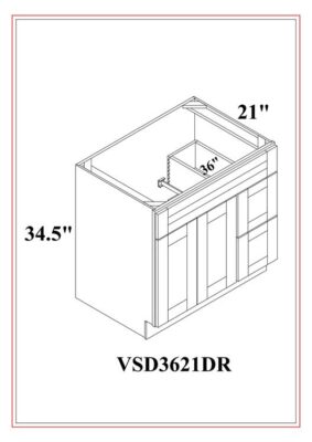 Vanity Drawer Combo Drawer Right