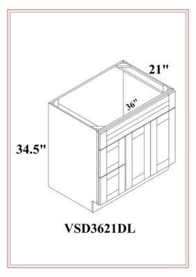 Vanity Drawer Combo Drawer Left