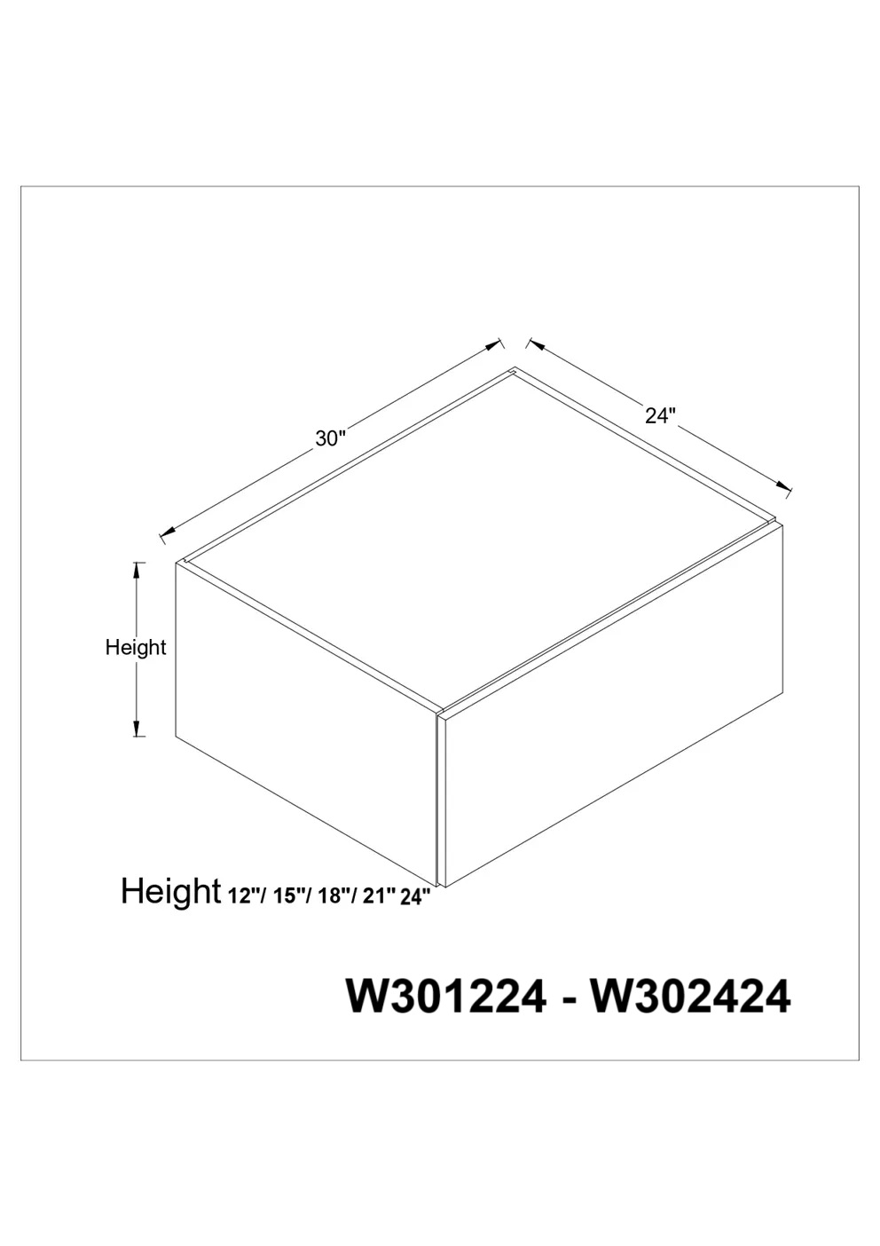 Bridge Cabinet 24″ Deep Flip Up
